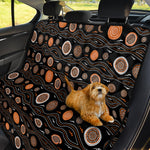 White And Orange Aboriginal Dot Print Pet Car Back Seat Cover