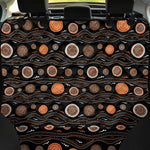 White And Orange Aboriginal Dot Print Pet Car Back Seat Cover