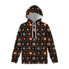 White And Orange Aboriginal Dot Print Pullover Hoodie