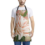 White And Pink Amaryllis Print Apron