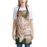 White And Pink Amaryllis Print Apron