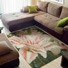 White And Pink Amaryllis Print Area Rug