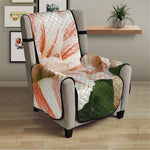 White And Pink Amaryllis Print Armchair Protector