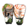 White And Pink Amaryllis Print Boxing Gloves