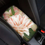 White And Pink Amaryllis Print Car Center Console Cover