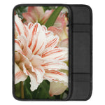 White And Pink Amaryllis Print Car Center Console Cover