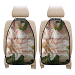 White And Pink Amaryllis Print Car Seat Organizers