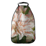 White And Pink Amaryllis Print Car Seat Organizers