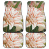 White And Pink Amaryllis Print Front and Back Car Floor Mats