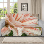 White And Pink Amaryllis Print Futon Protector