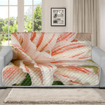 White And Pink Amaryllis Print Futon Protector