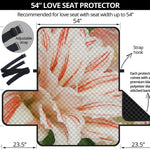 White And Pink Amaryllis Print Loveseat Protector