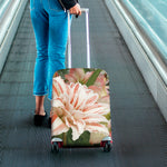 White And Pink Amaryllis Print Luggage Cover