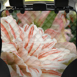 White And Pink Amaryllis Print Pet Car Back Seat Cover