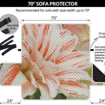 White And Pink Amaryllis Print Sofa Protector