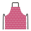 White And Pink Breast Cancer Print Apron