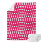 White And Pink Breast Cancer Print Blanket