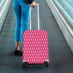 White And Pink Breast Cancer Print Luggage Cover