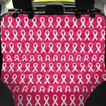 White And Pink Breast Cancer Print Pet Car Back Seat Cover