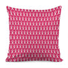 White And Pink Breast Cancer Print Pillow Cover