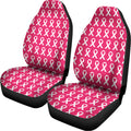 White And Pink Breast Cancer Print Universal Fit Car Seat Covers