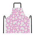 White And Pink Cow Print Apron