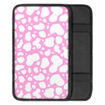 White And Pink Cow Print Car Center Console Cover