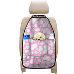 White And Pink Cow Print Car Seat Organizers