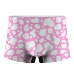 White And Pink Cow Print Men's Boxer Briefs