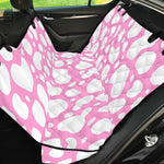White And Pink Cow Print Pet Car Back Seat Cover