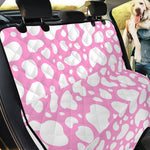 White And Pink Cow Print Pet Car Back Seat Cover