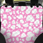 White And Pink Cow Print Pet Car Back Seat Cover
