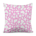 White And Pink Cow Print Pillow Cover