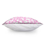 White And Pink Cow Print Pillow Cover
