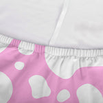 White And Pink Cow Print Sofa Cover