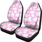 White And Pink Cow Print Universal Fit Car Seat Covers