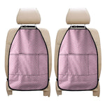 White And Pink Zigzag Pattern Print Car Seat Organizers