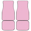 White And Pink Zigzag Pattern Print Front and Back Car Floor Mats