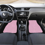 White And Pink Zigzag Pattern Print Front Car Floor Mats
