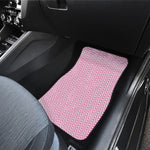 White And Pink Zigzag Pattern Print Front Car Floor Mats
