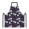 White And Purple Tulip Pattern Print Apron