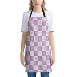 White And Purple Zodiac Signs Print Apron