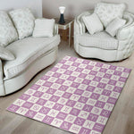 White And Purple Zodiac Signs Print Area Rug