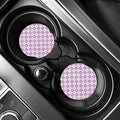 White And Purple Zodiac Signs Print Car Coasters