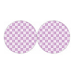 White And Purple Zodiac Signs Print Car Coasters