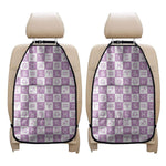 White And Purple Zodiac Signs Print Car Seat Organizers