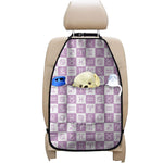 White And Purple Zodiac Signs Print Car Seat Organizers