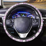 White And Purple Zodiac Signs Print Car Steering Wheel Cover