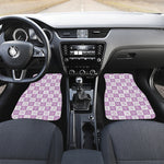 White And Purple Zodiac Signs Print Front and Back Car Floor Mats