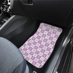 White And Purple Zodiac Signs Print Front and Back Car Floor Mats